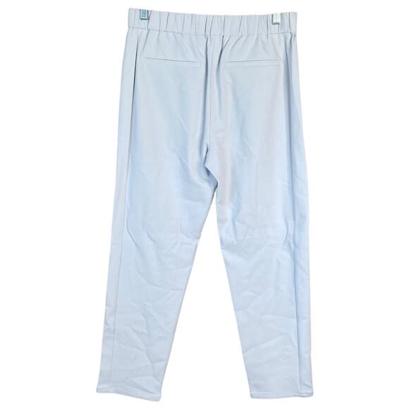 THEORY Korene Trinity 2 Slim Crop Pants Pull On Elastic Waist White Size Small - Picture 2 of 8